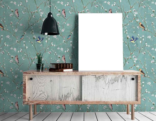 Paloma Turquesa - Papel Pintado
