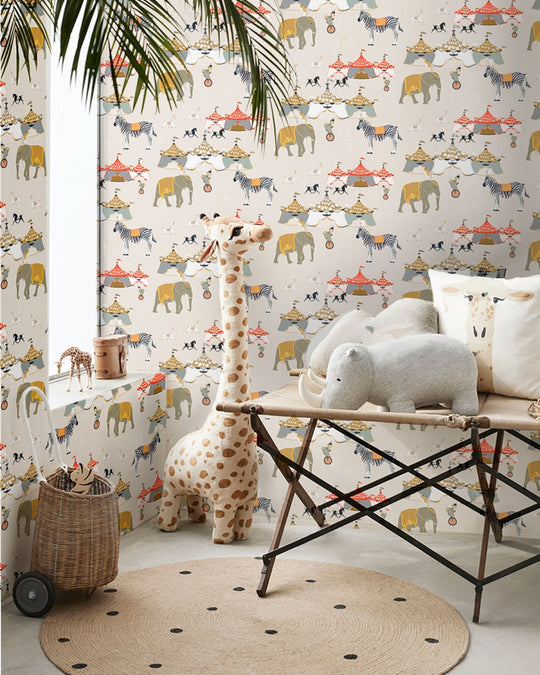 Circo Beige - Papel Pintado