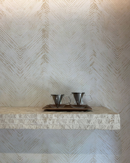 Pluma Beige - Papel Pintado