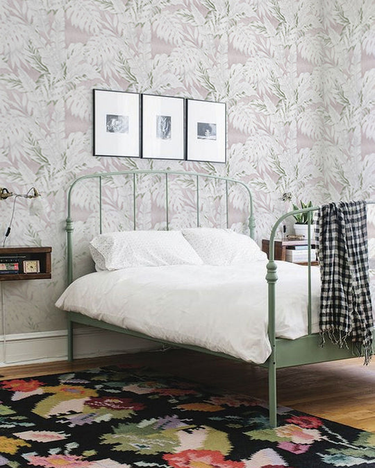 Hojas Rosa - Papel Pintado