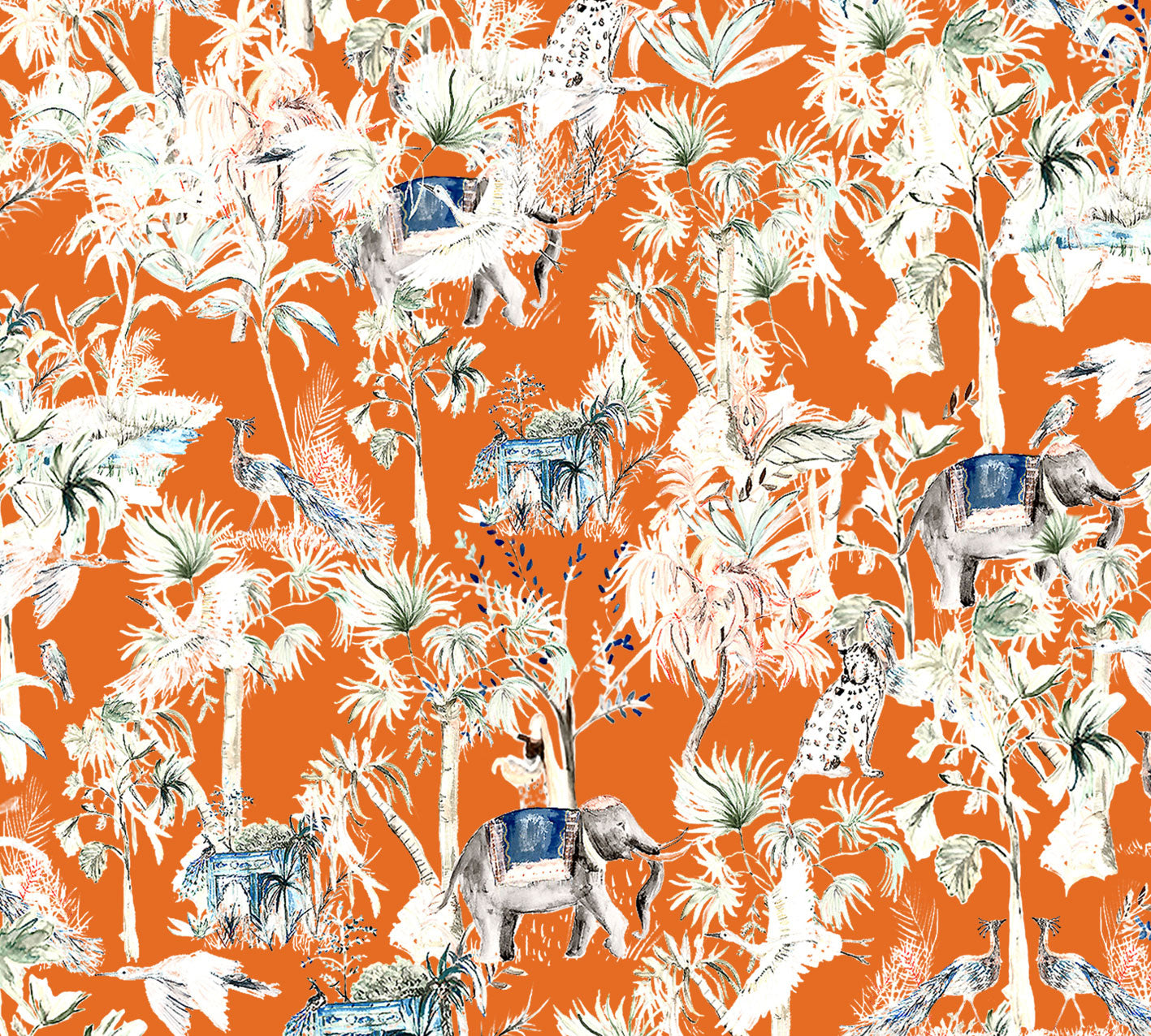 India Naranjo - Papel Pintado