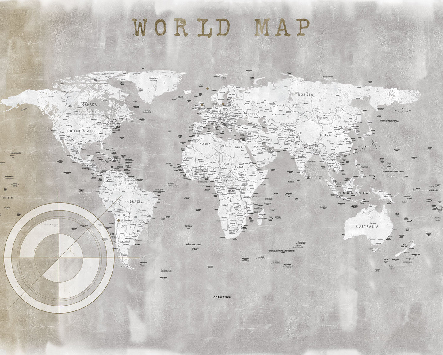 Mapa Oro - Papel Pintado x m2