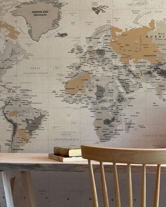 Mapa Cascara- Papel Pintado x m2