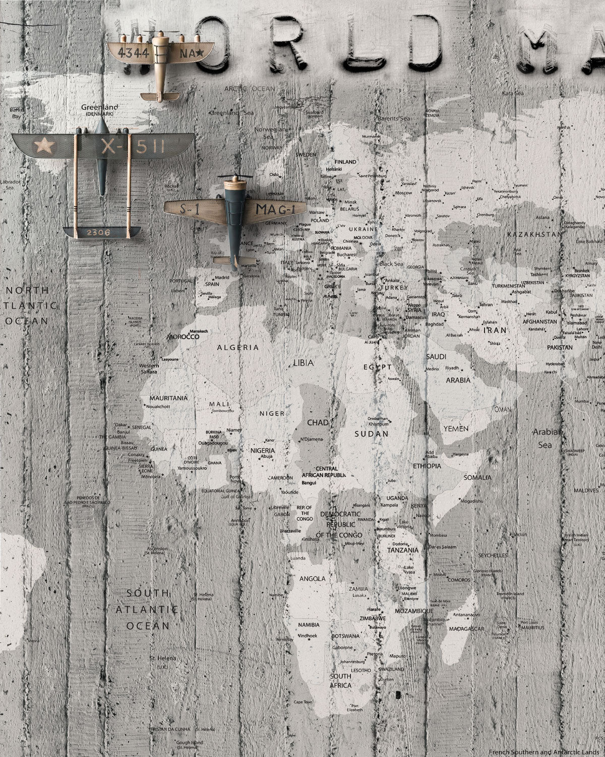 Mapa Hormigon - Papel Pintado x m2