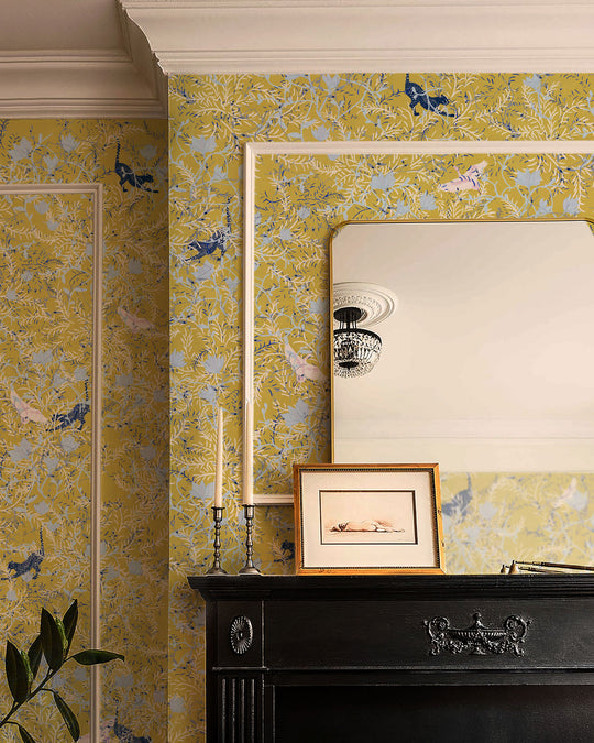 Felino Amarillo - Papel Pintado