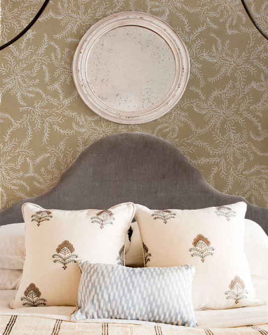 Laurel Ocre - Papel Pintado