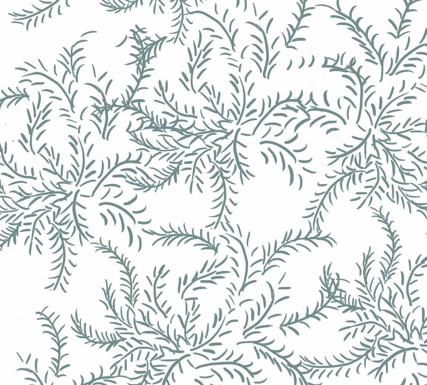 Laurel Menta Suave - Papel Pintado