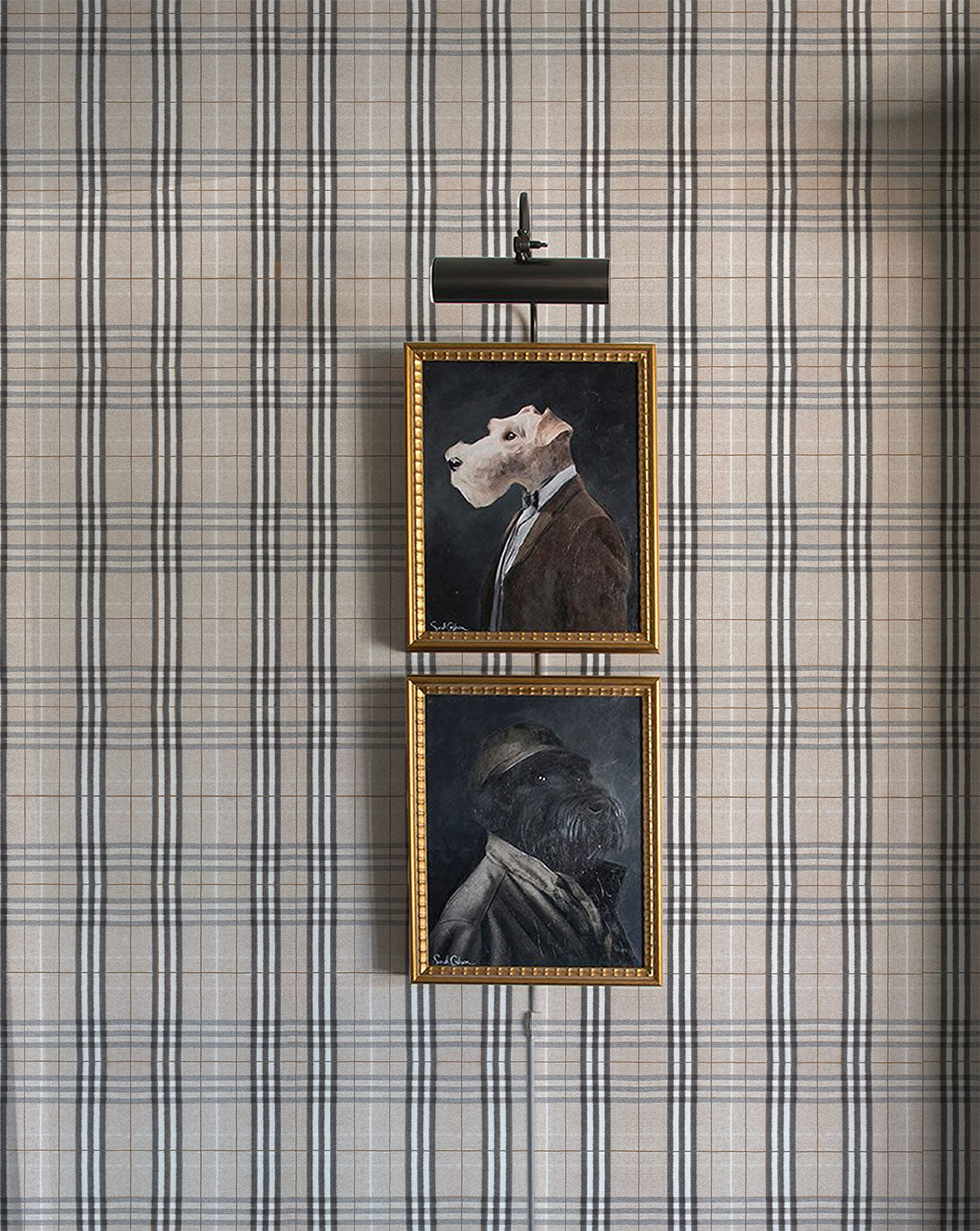 Escocés Biege - Papel Pintado