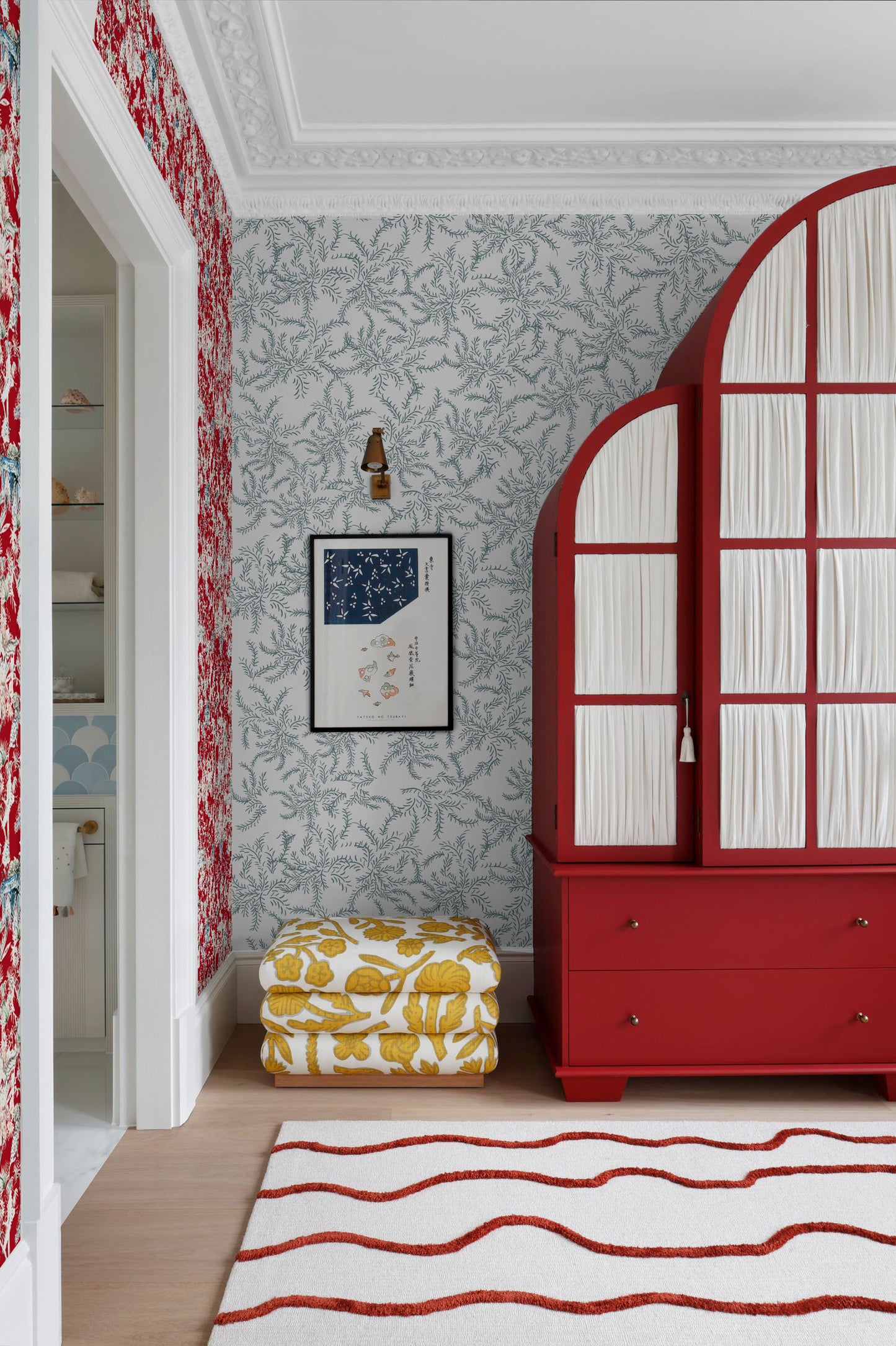 Laurel Menta Suave - Papel Pintado