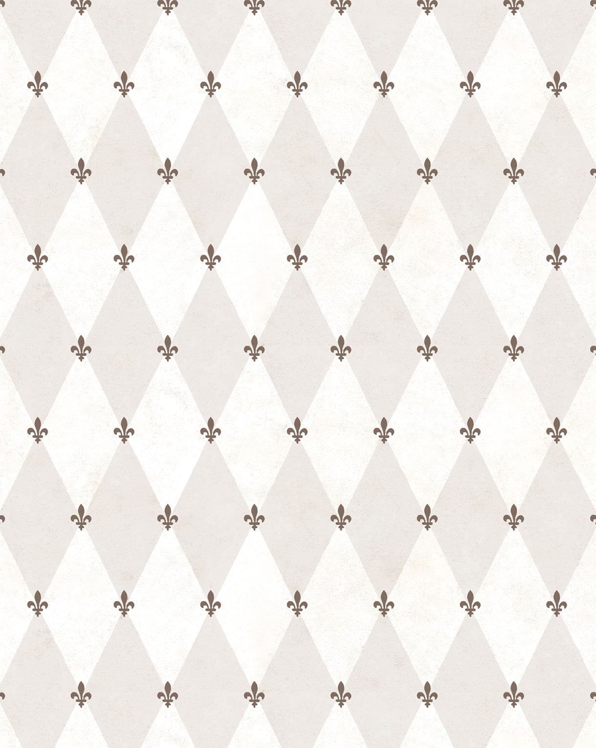 Papel pintado "Lis Blanca Marrón"