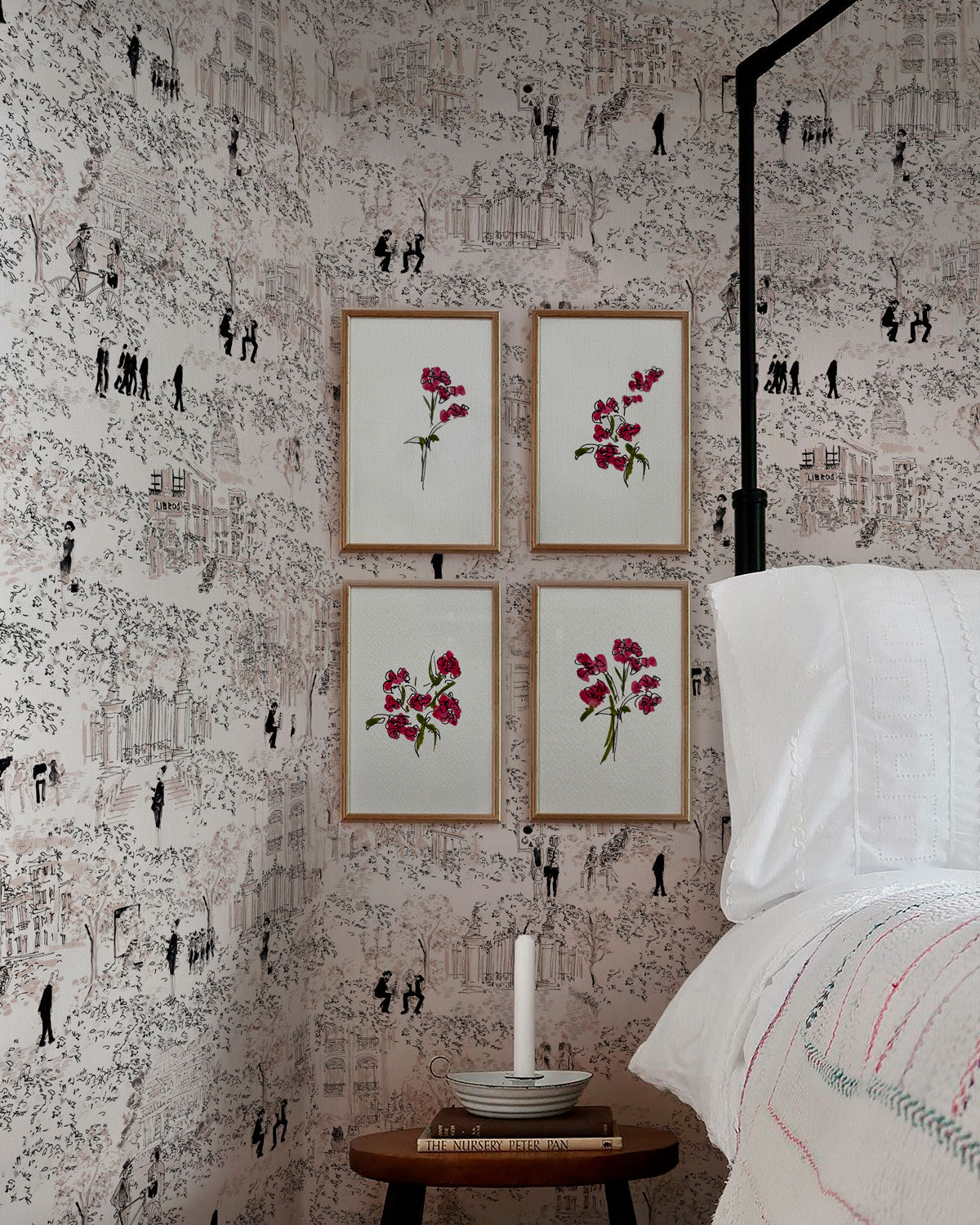 Toile Madrid Rosa - Papel Pintado