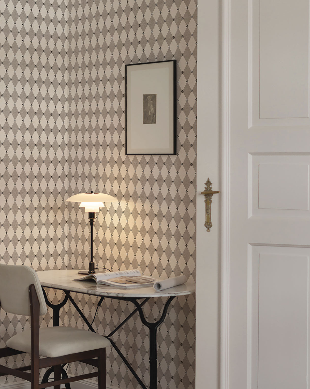 Papel pintado "Lis Ceniza Grafito"