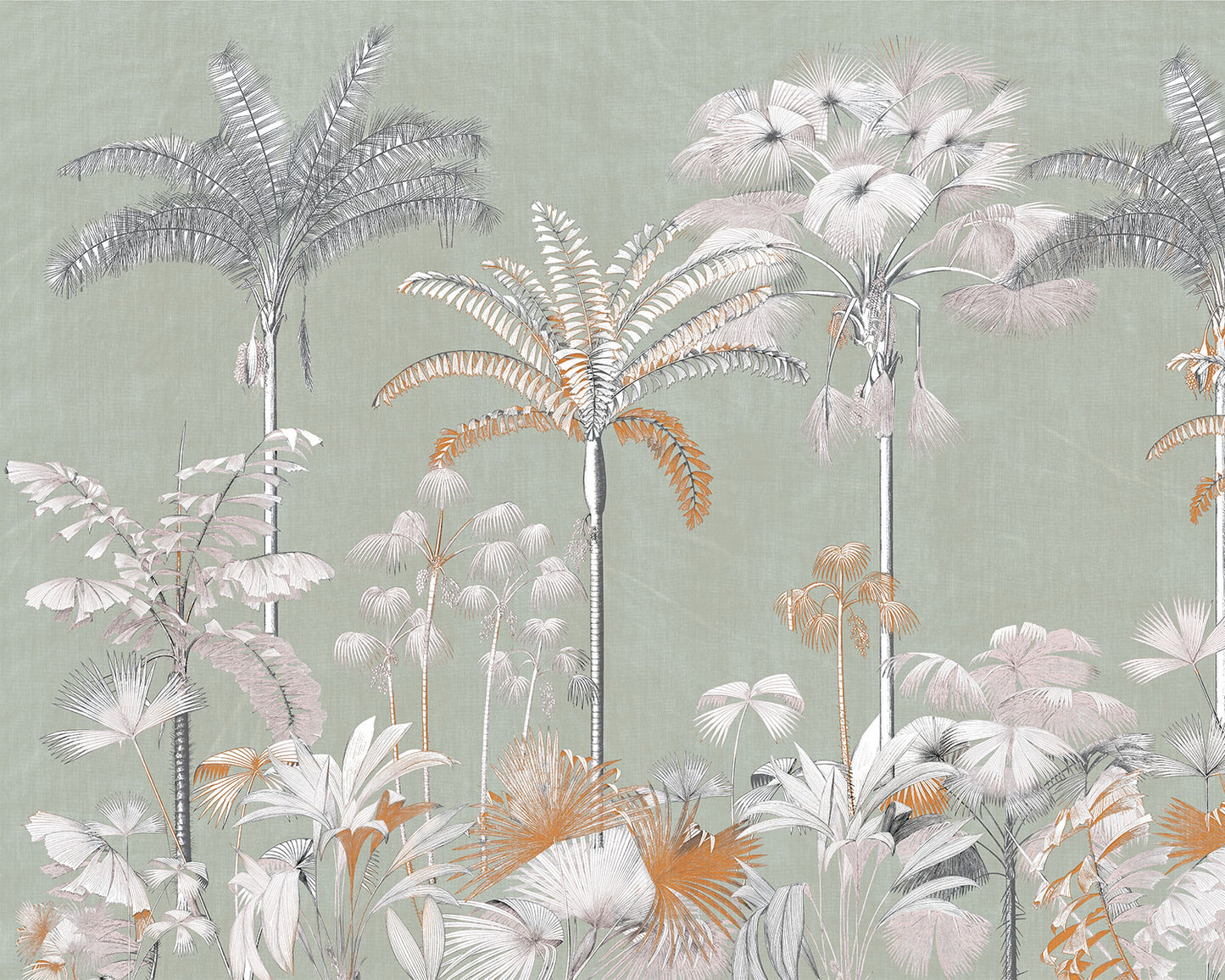 Guinea Verde Rosa - Papel Pintado
