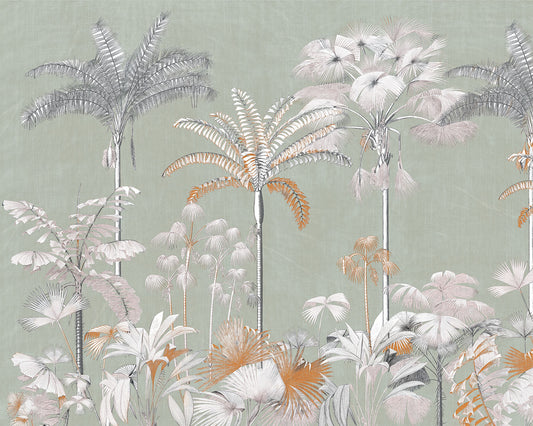 Guinea Verde Rosa - Papel Pintado