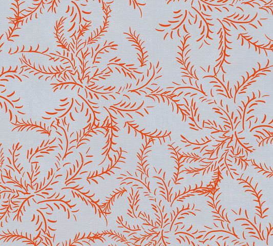 Laurel Celeste Coral - Papel Pintado