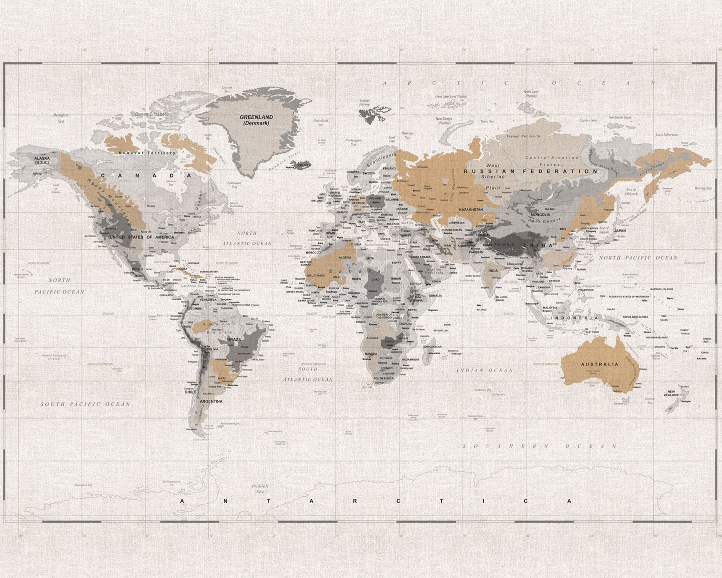 Mapa Cascara- Papel Pintado