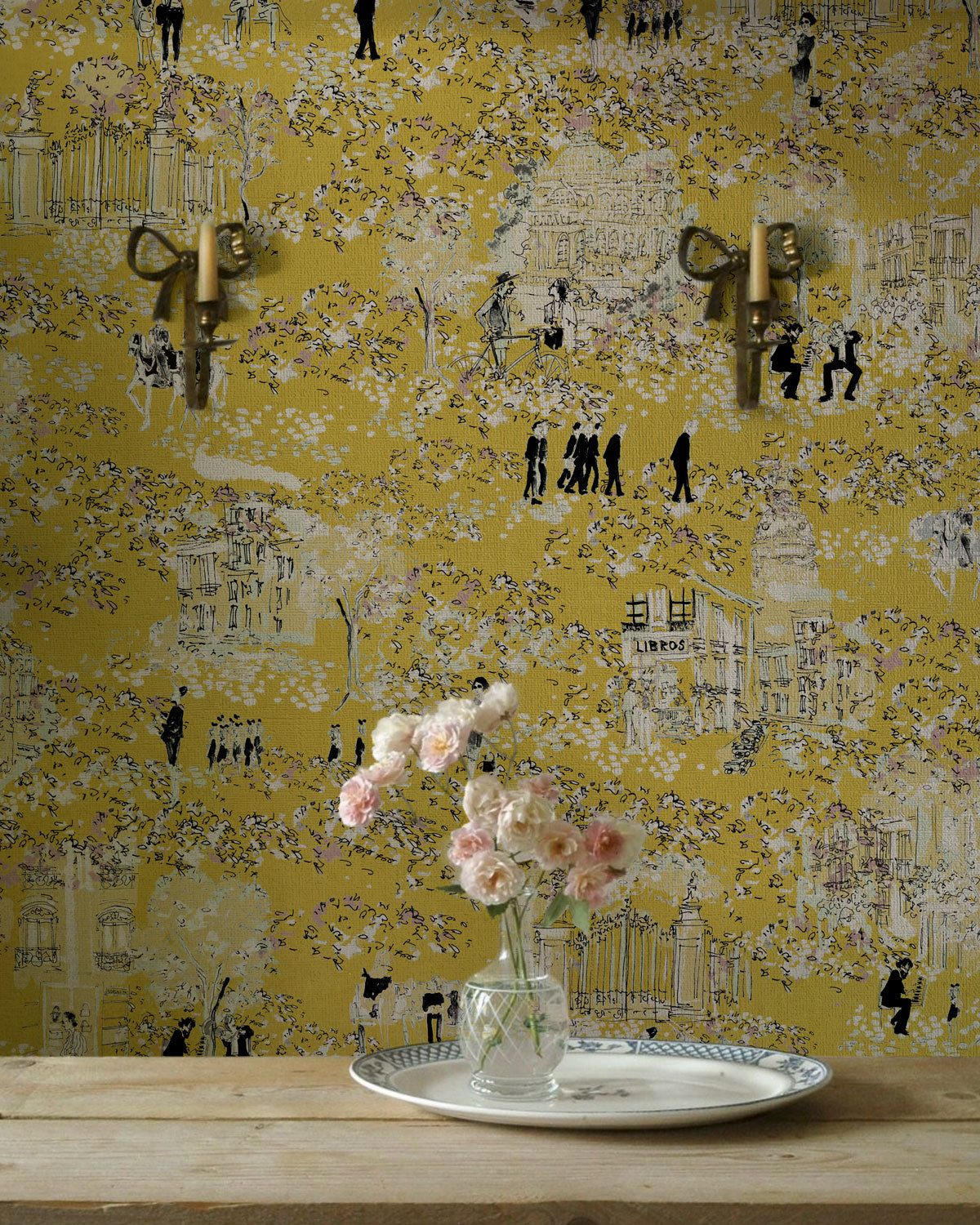 Toile Madrid Amarillo - Papel Pintado